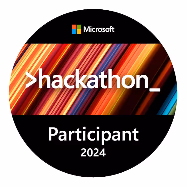Badge gagnant du Microsoft Global Hackathon 2024